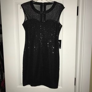 Black sequin dress